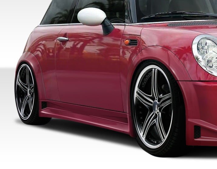 2002-2006 Mini Cooper / Cooper S R50 R53 2005-2008 Cooper convertible R52 Duraflex Type Z Wide Body Side Skirts Rocker Pan...