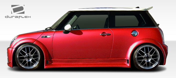2002-2006 Mini Cooper / Cooper S R50 R53 2005-2008 Cooper convertible R52 Duraflex Type Z Wide Body Side Skirts Rocker Pan...