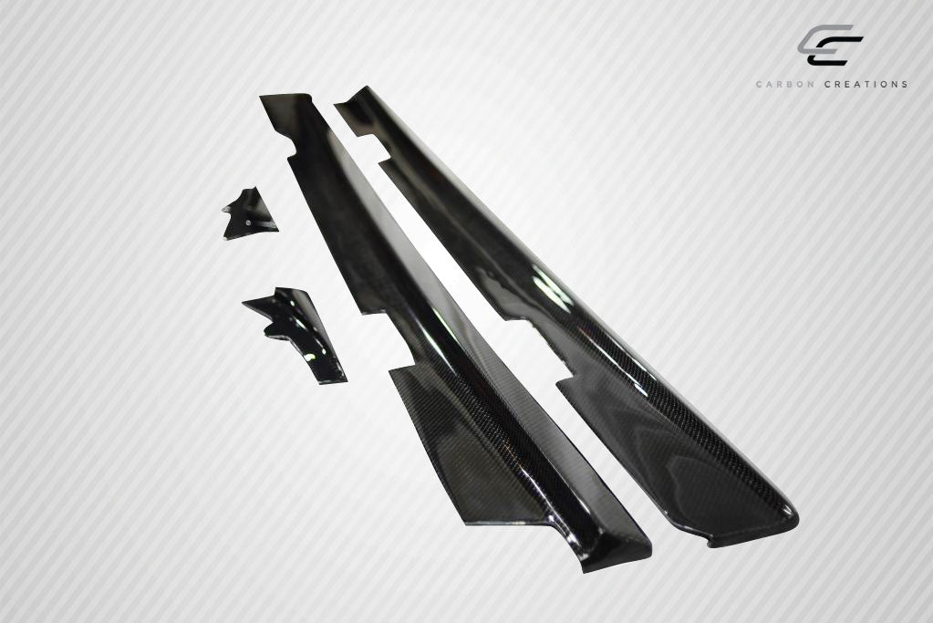 2005-2013 Chevrolet Corvette C6 Carbon Creations GT500 Side Skirt Splitters - 2 Piece