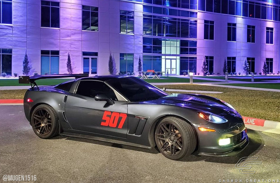 2005-2013 Chevrolet Corvette C6 Carbon Creations GT500 Side Skirt Splitters - 2 Piece