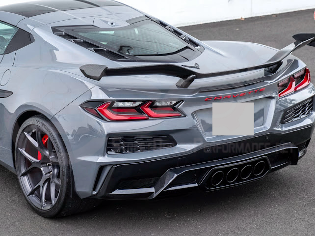 2023-Present Chevrolet Corvette C8 Z06 & E-Ray | Z06 GM Factory Style CARBON FIBER Rear High Wing Spoiler W/ Z07 Performance Package