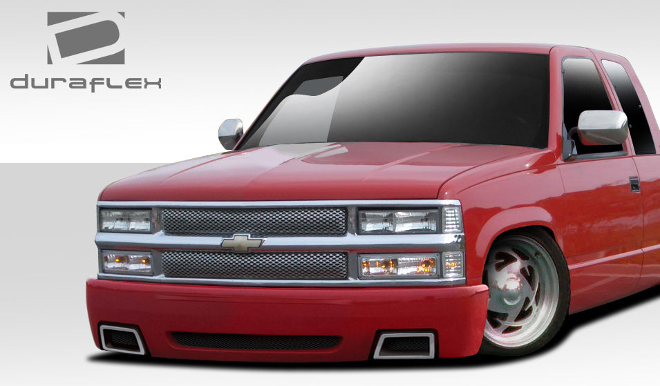 1988-1999 Chevrolet C Series K Series Pickup 1992-1999 Tahoe Yukon Suburban Duraflex SS Look Front Bumper Cover - 1 Piece
