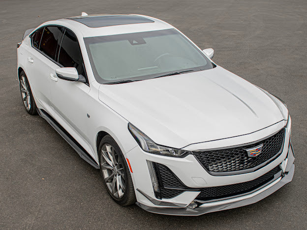 2020-2024 CADILLAC CT5-V & CT5 SPORT | BLACKWING PACKAGE CARBON FIBER FRONT LIP SPLITTER CANARDS