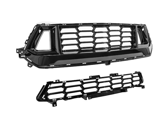 2024+ FORD MUSTANG S650 | CARBON FIBER FRONT GRILLE INSERT REPLACEMENT UPPER & LOWER