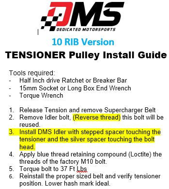 DMS 10-Rib Tensioner Pulley for LSA Engines