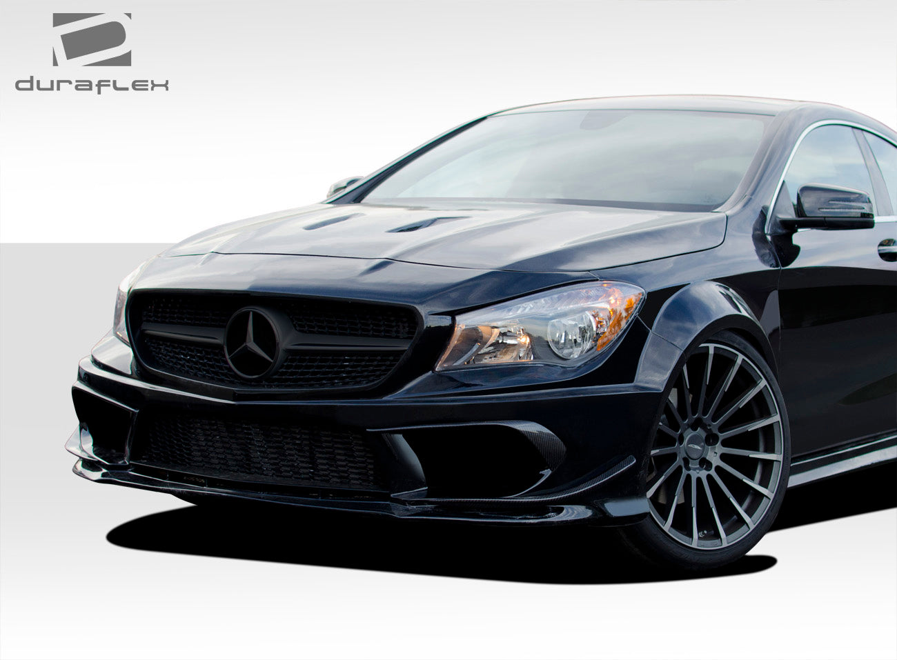 2014-2015 Mercedes CLA Class Duraflex Black Series Look Wide Body Front Bumper Cover - 7 Piece