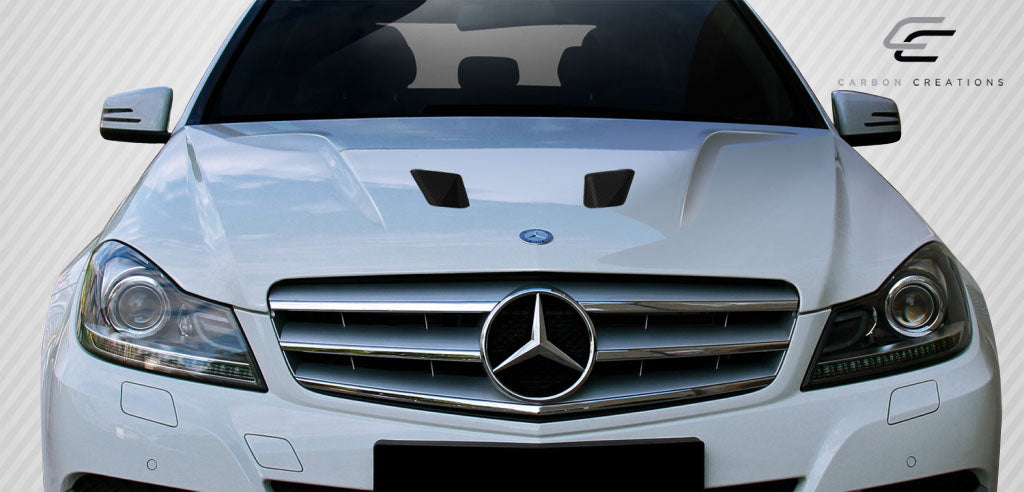 2012-2014 Mercedes C Class W204 Carbon Creations Black Series Look Hood - 1 Piece