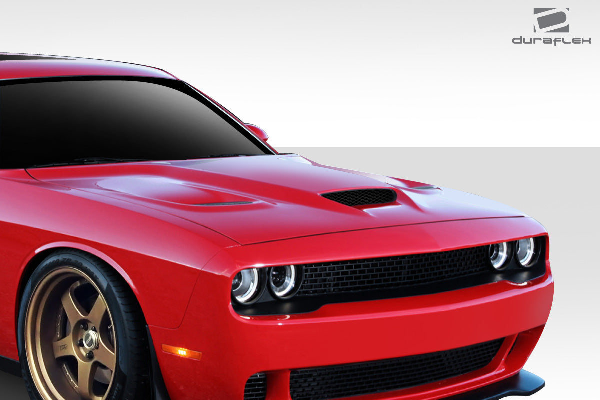 2008-2023 Dodge Challenger Duraflex Hellcat Look Hood - 1 Piece