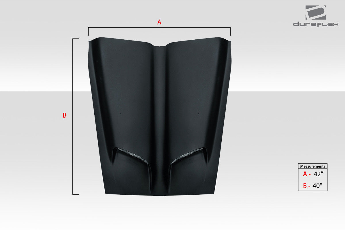 Universal Duraflex WS6 Look Hood Cowl Scoop Vent - 1 Piece