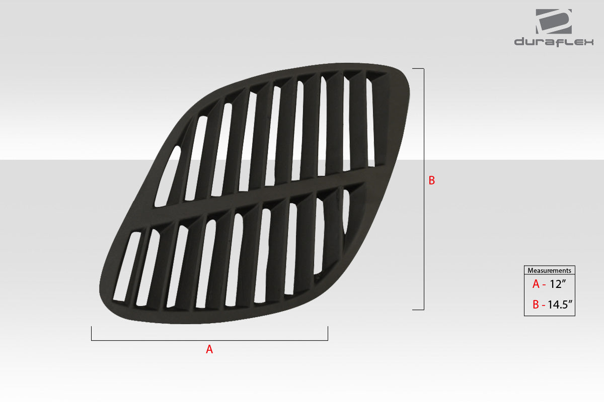 Universal Duraflex GTR Hood Vents Scoops Ducts - 2 Piece