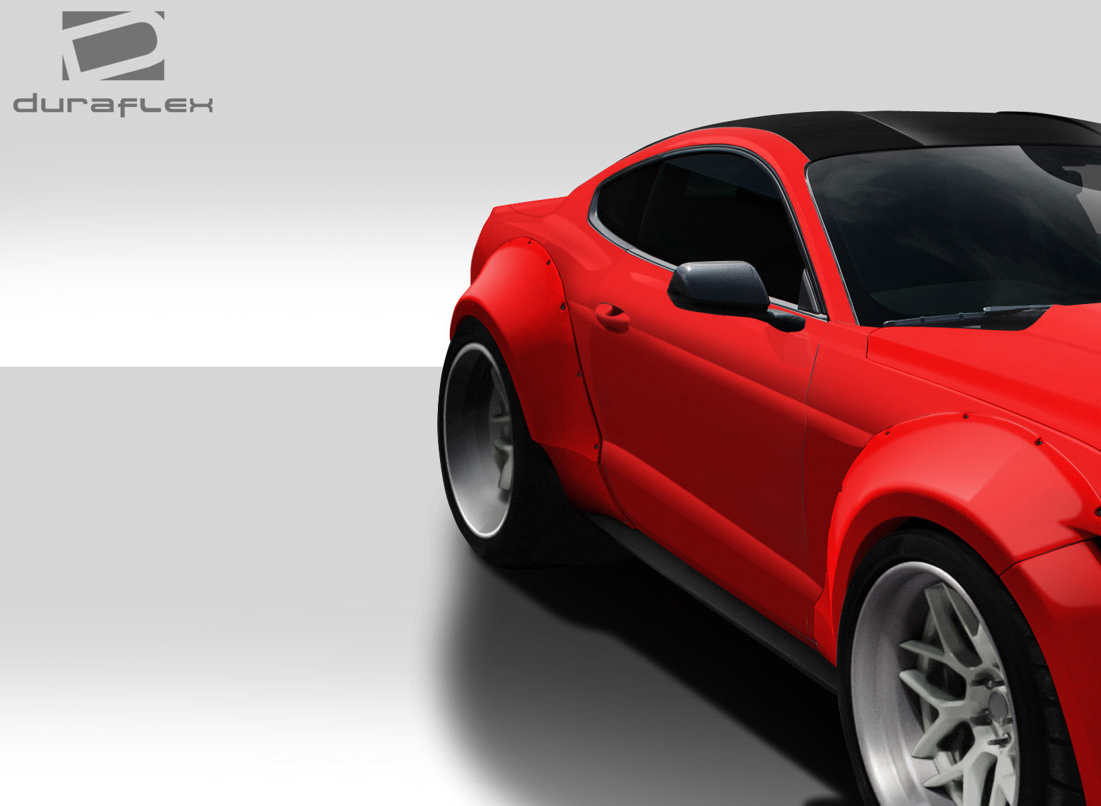 2015-2023 Ford Mustang Duraflex Grid Wide Body Rear Fender Flares - 4 Piece