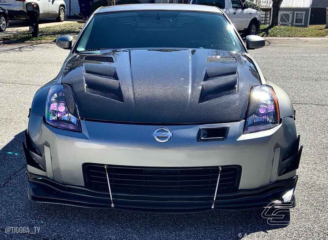 2003-2006 Nissan 350Z Z33 Carbon Creations DriTech AM-S Hood - 1 Piece
