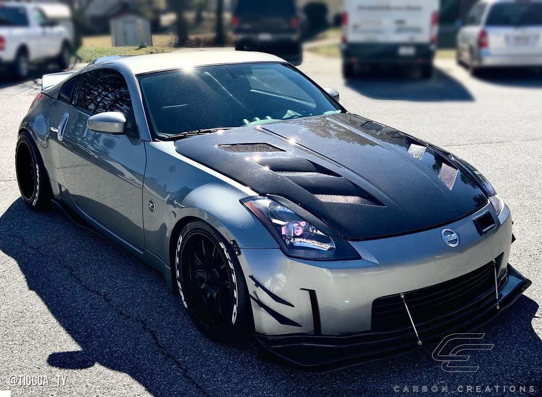 2003-2006 Nissan 350Z Z33 Carbon Creations DriTech AM-S Hood - 1 Piece