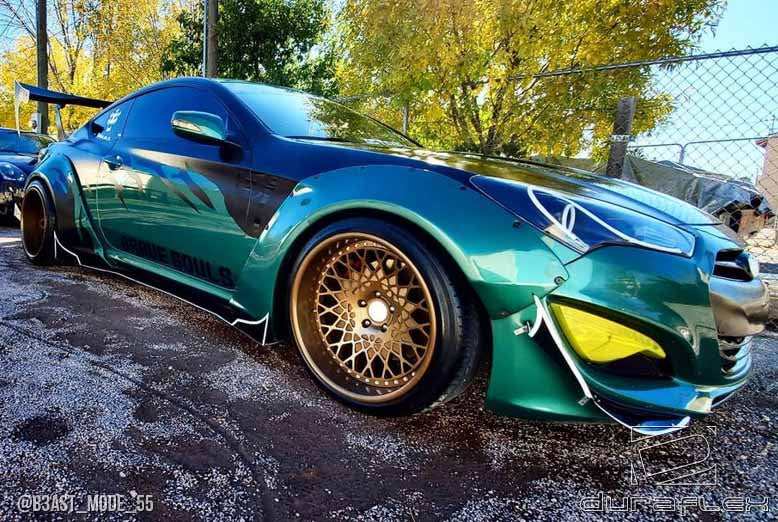 2010-2016 Hyundai Genesis Coupe 2dr Duraflex Circuit 75 MM Fender Flare Kit - 4 Piece