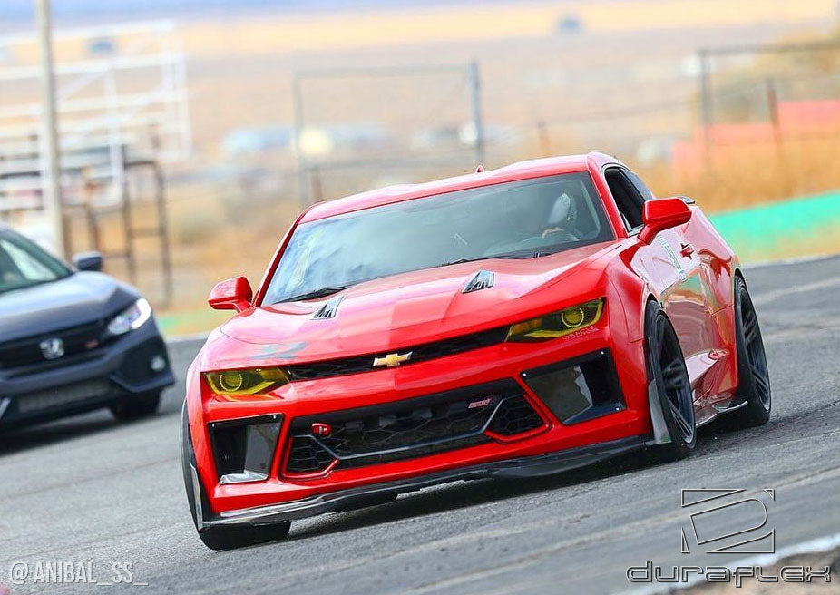 2016-2018 Chevrolet Camaro V8 Duraflex Grid Front Bumper Air Duct Extensions Add Ons Spat Extensions - 2 Piece