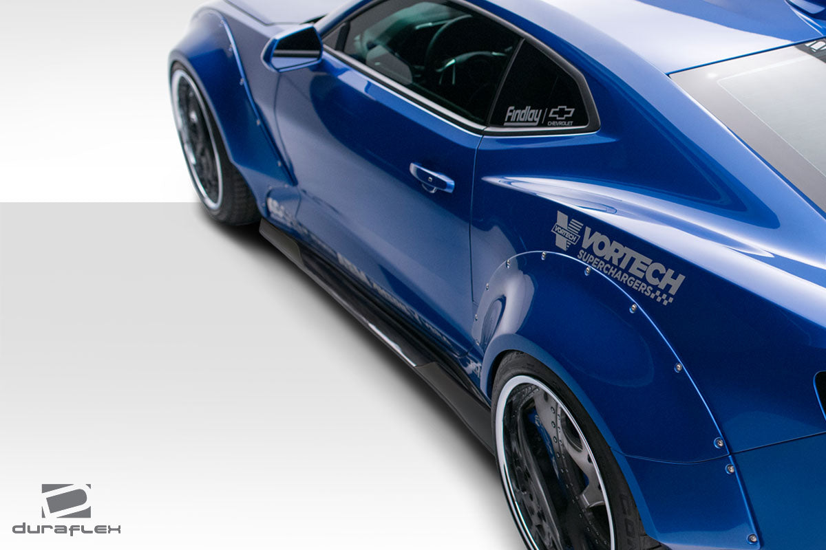 2016-2023 Chevrolet Camaro Duraflex Grid Side Splitters - 6 Piece