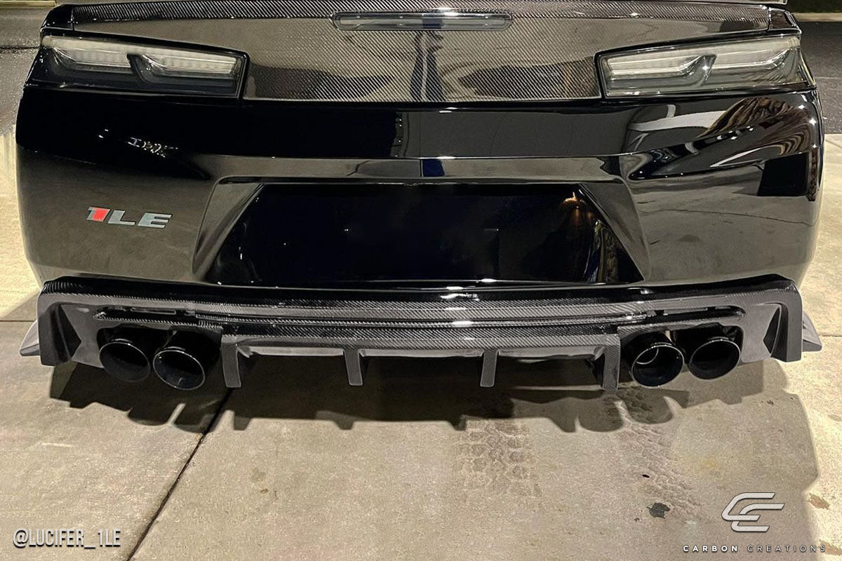 2016-2018 Chevrolet Camaro Carbon Creations Grid Rear Diffuser - 1 Piece