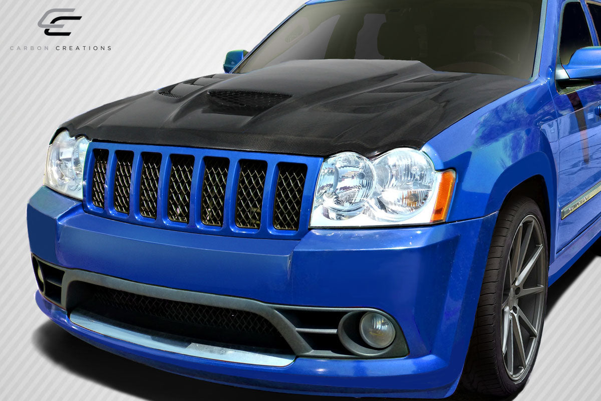 2005-2010 Jeep Grand Cherokee Carbon Creations DriTech Viper Look Hood - 1 Piece