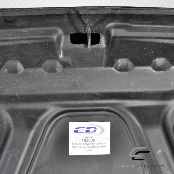 2010-2012 Hyundai Genesis Coupe 2DR Carbon Creations DriTech OEM Look Hood - 1 Piece