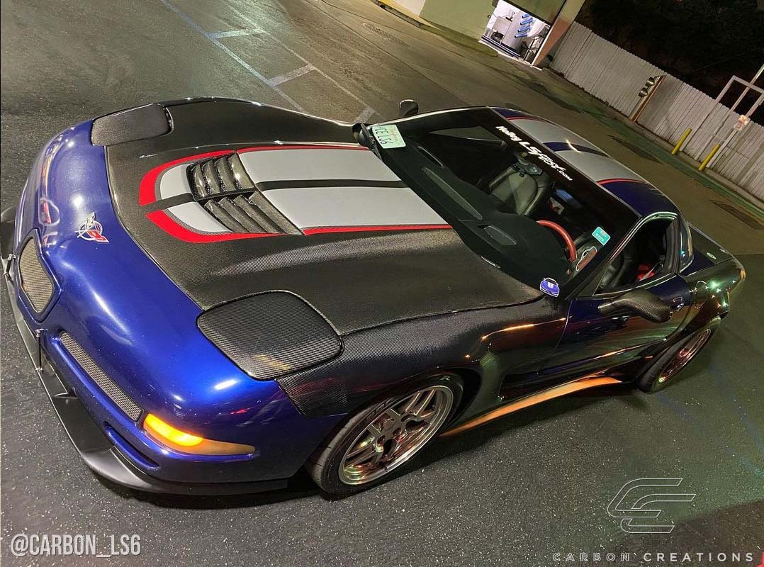 1997-2004 Chevrolet Corvette C5 Carbon Creations DriTech Stingray Z Hood- 1 Piece
