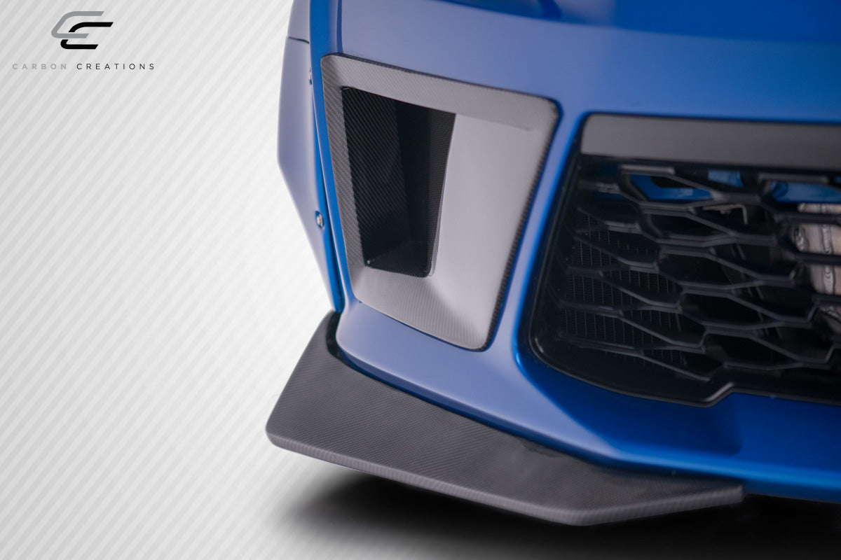 2016-2018 Chevrolet Camaro Carbon Creations DriTech Grid Front Bumper Air Duct Extensions Add Ons Spat Extensions - 2 Piece