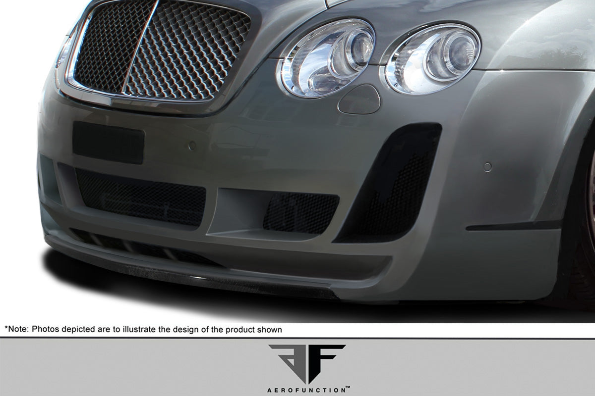 2003-2010 Bentley Continental GT GTC Carbon AF-2 Front Lip Spoiler ( CFP ) - 1 Piece ( Must be used with Carbon AF-2 Front Bumper) (S)