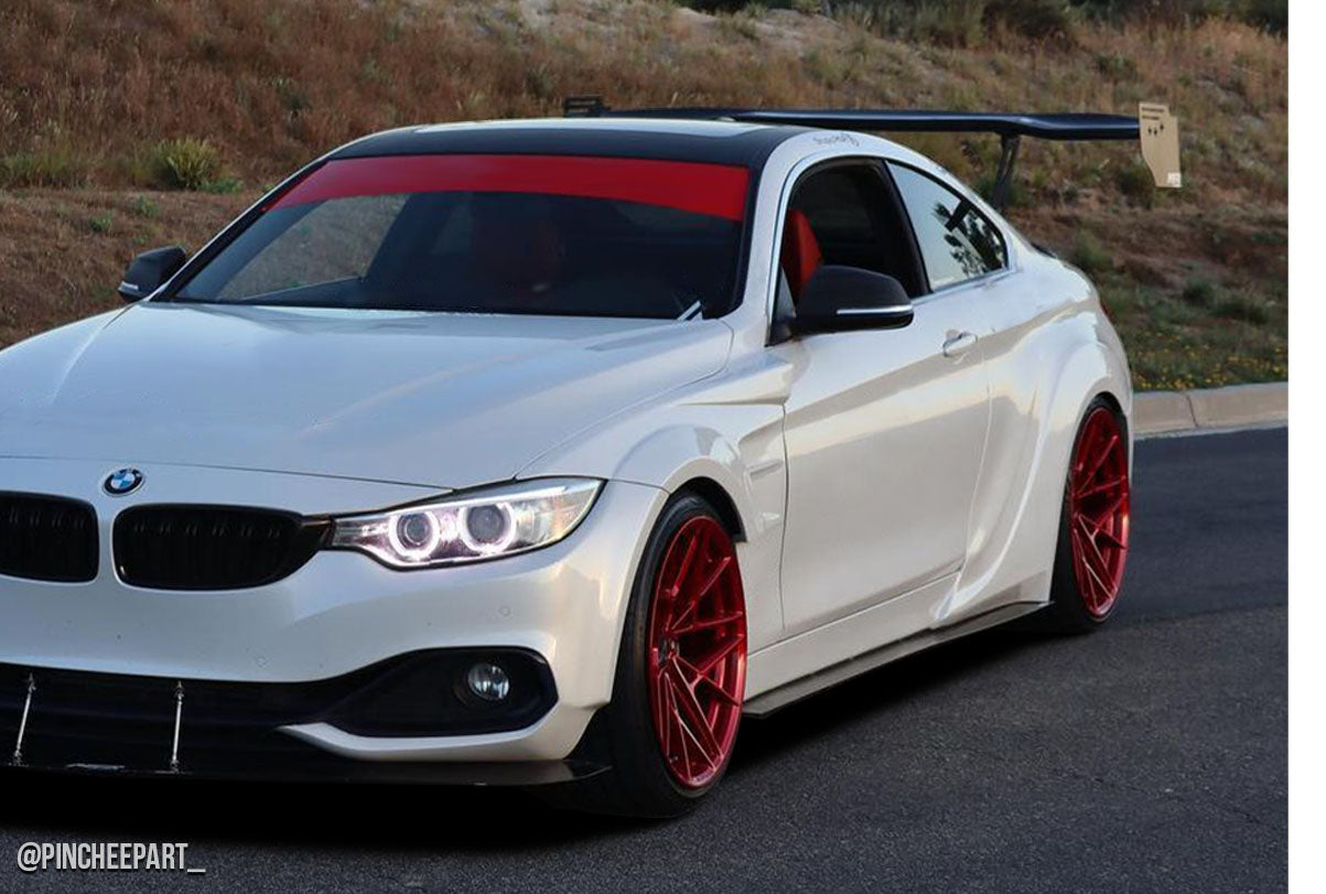 2014-2020 BMW 4 Series F32 AF-1 Wide Body Side Spliters ( GFK ) - 2 Piece ( Must be used with Couture M Sport Look Side Sk...