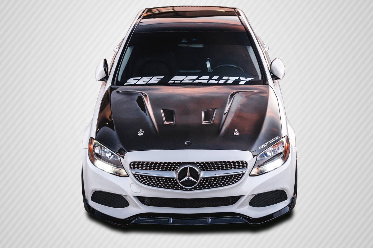 2015-2021 Mercedes C Class W205 Carbon Creations DriTech Black Series Look Hood - 1 Piece
