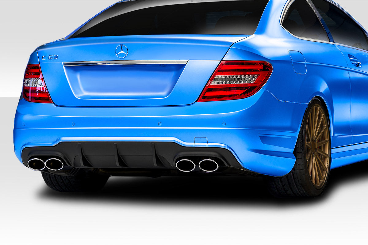 2012-2014 Mercedes C Class / C63 W204 Duraflex C63 Look Rear Diffuser - 1 Piece ( For AMG Bumper only)