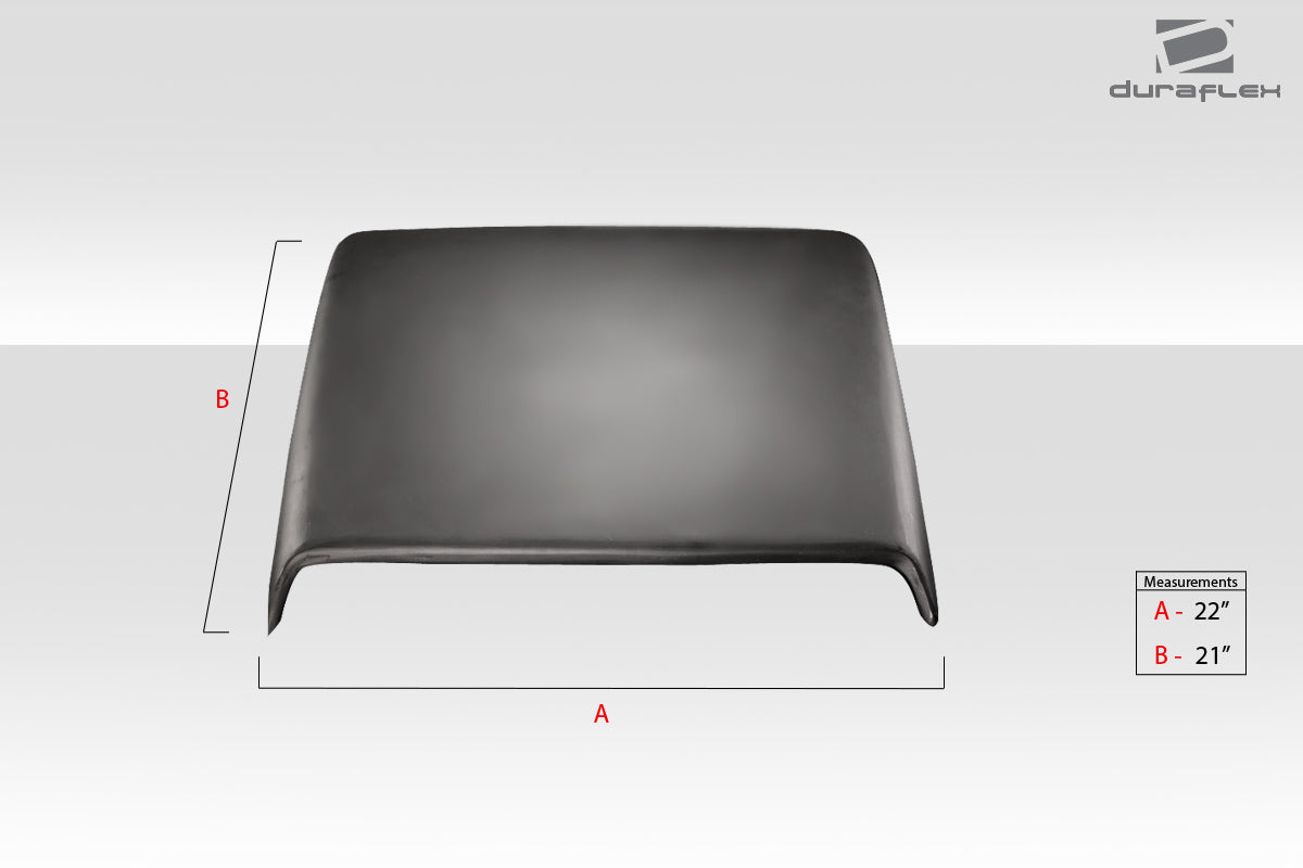 Universal Duraflex Ram Air Type 8 Hood Scoop - 1 Piece