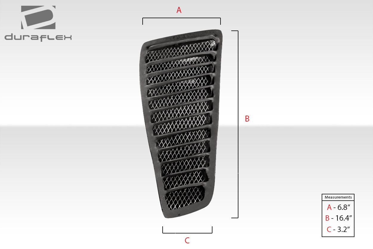 Universal Duraflex Trackstar 3 Hood Vents - 3 Piece