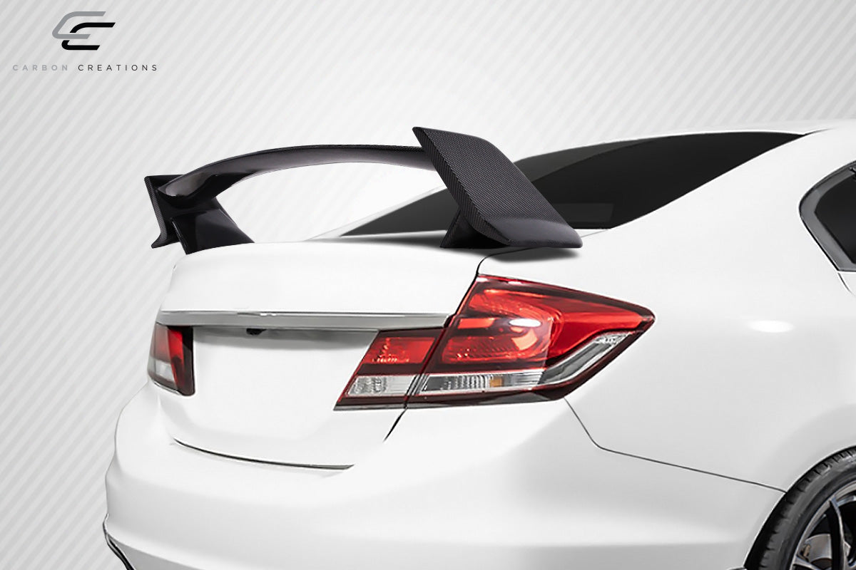 2006-2015 Honda Civic 4DR Sedan Carbon Creations Type R Look Rear Wing Spoiler - 1 Piece