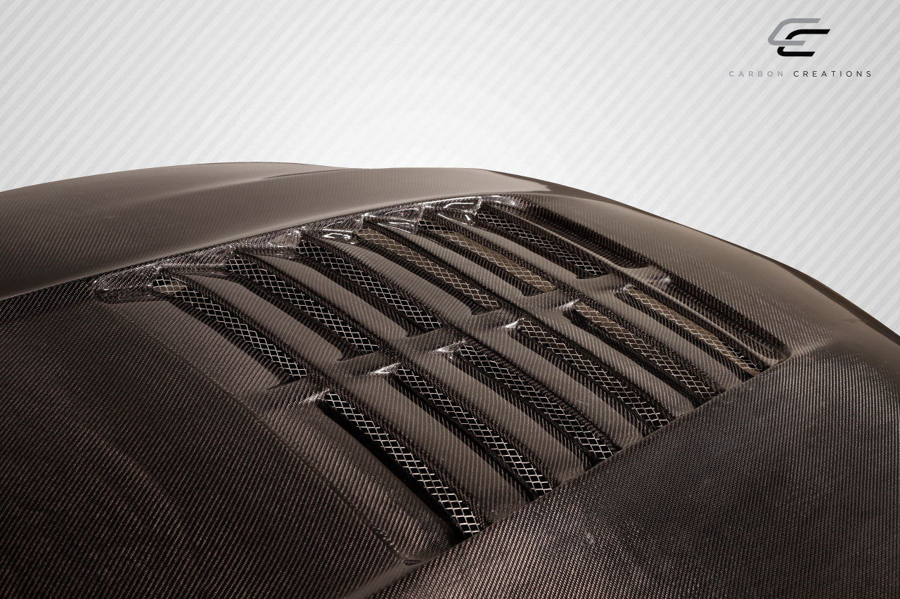 2010-2012 Ford Mustang Carbon Creations GT500 V2 Hood - 1 piece