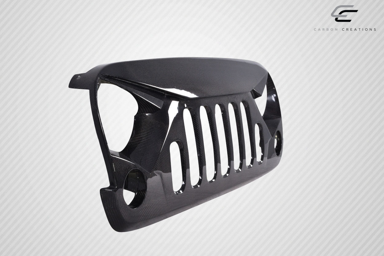 2007-2018 Jeep Wrangler Carbon Creations Predator Grille - 1 Piece (S)