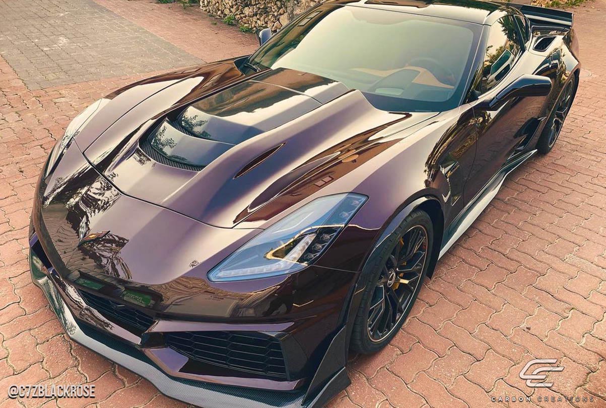 2014-2019 Chevrolet Corvette C7 Carbon Creations ZR1 Look Hood -1 Piece