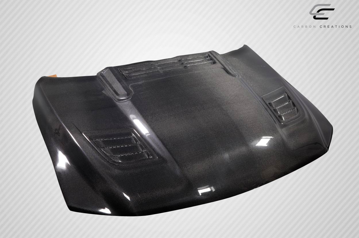 2019-2025 Dodge Ram Carbon Creations Rebel Look Hood - 1 Piece