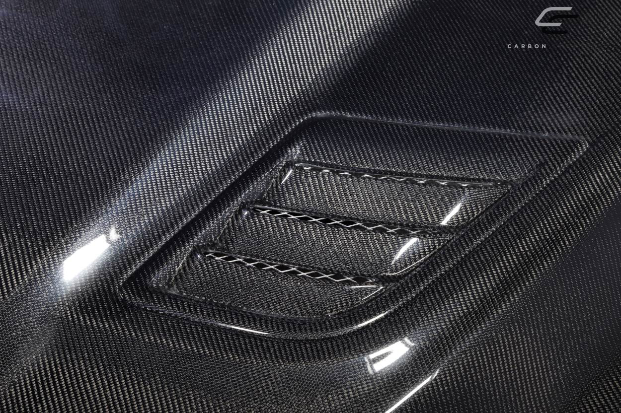 2019-2025 Dodge Ram Carbon Creations Rebel Look Hood - 1 Piece