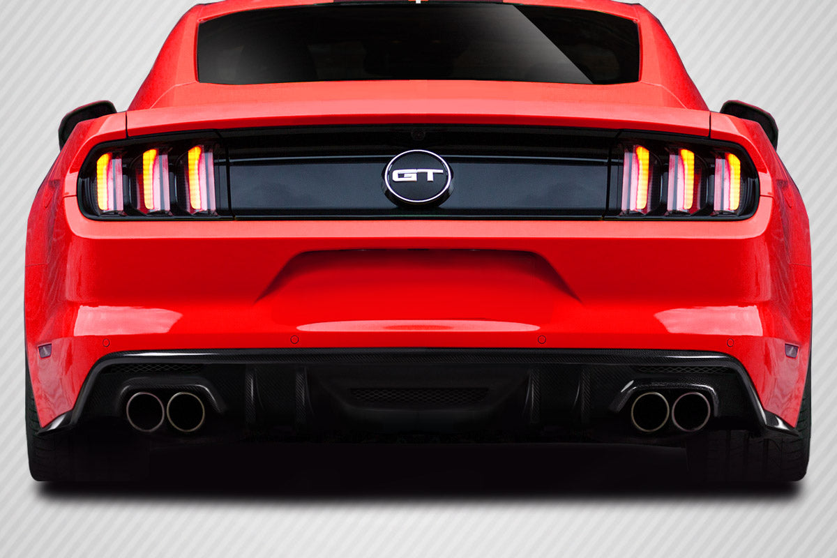 2015-2017 Ford Mustang Carbon Creations KT Style Rear Diffuser - 1 Piece (S)