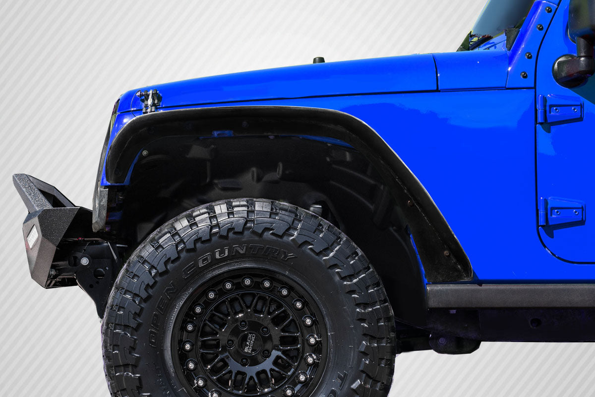 2007-2018 Jeep Wrangler JK Carbon Creations Rugged Front Fenders - 2 Piece (S)