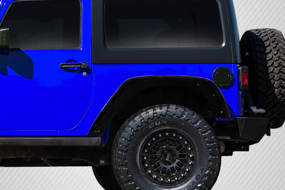 2007-2018 Jeep Wrangler JK Carbon Creations Rugged Rear Fenders - 2 Piece (S)