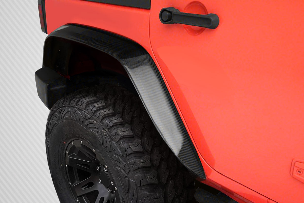 2007-2018 Jeep Wrangler JK Carbon Creations Rugged Rear Fenders - 2 Piece (S)
