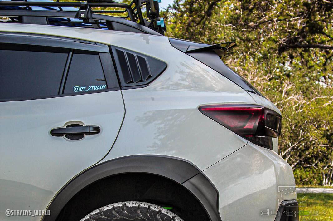 2018-2023 Subaru XV Crosstrek Duraflex Fennec Outdoors Edition Rear Window Scoops - 2 Piece