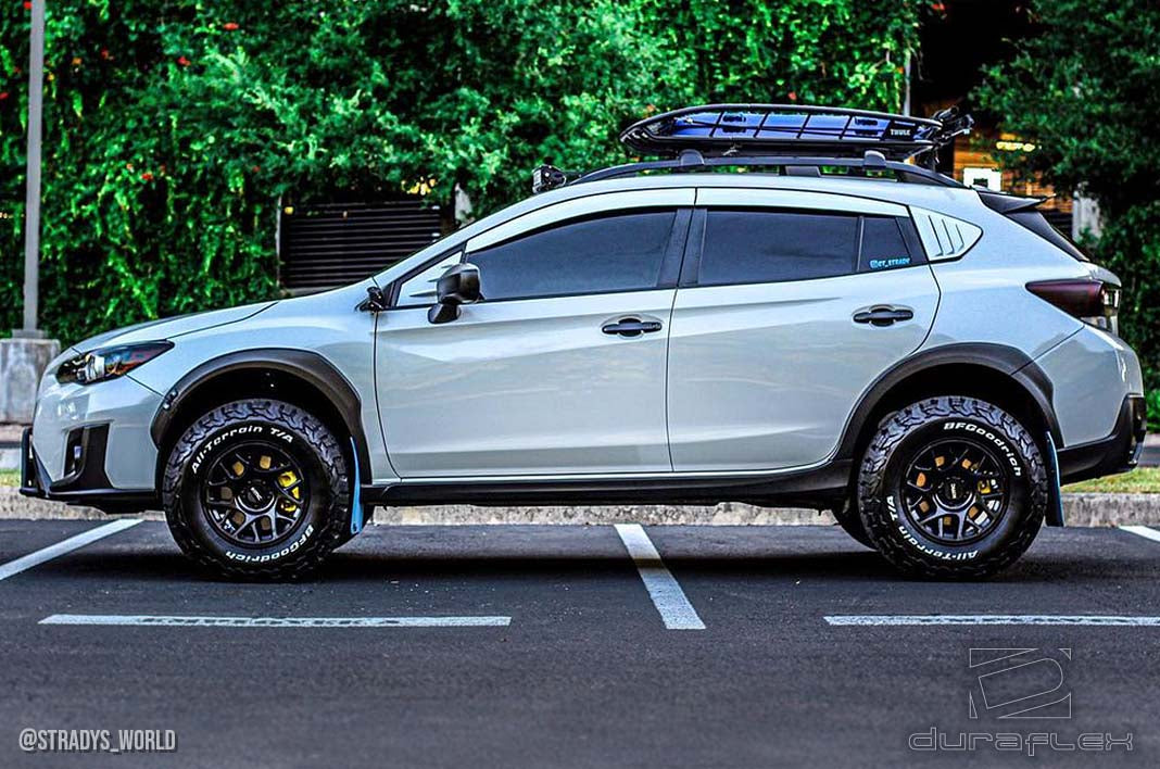 2018-2023 Subaru XV Crosstrek Duraflex Fennec Outdoors Edition Rear Window Scoops - 2 Piece