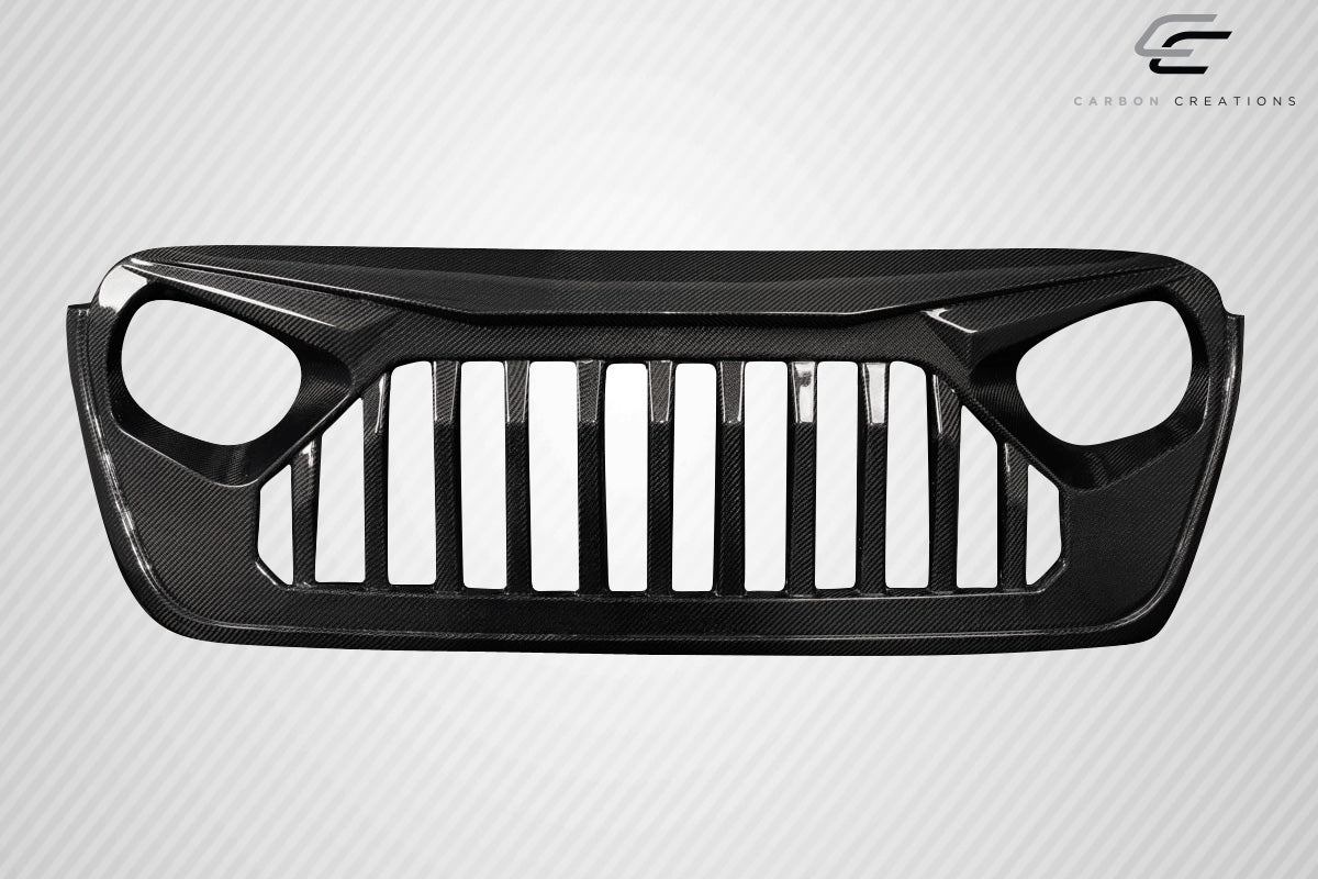 2018-2025 Jeep Wrangler JL Gladiator JT Carbon Creations Predator Grille - 1 Piece