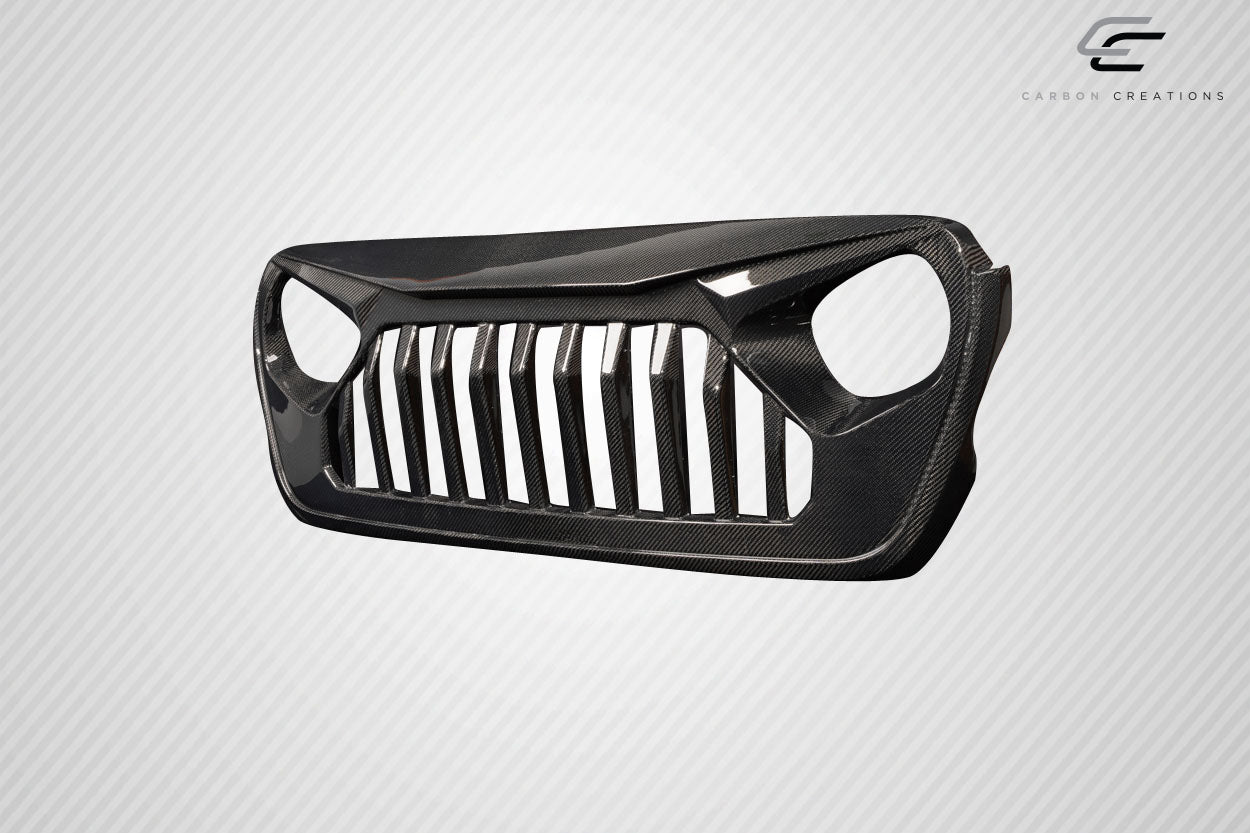 2018-2025 Jeep Wrangler JL Gladiator JT Carbon Creations Predator Grille - 1 Piece