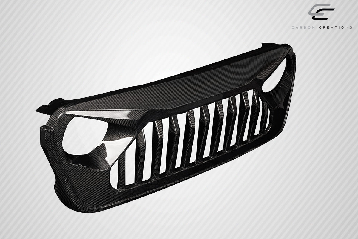 2018-2025 Jeep Wrangler JL Gladiator JT Carbon Creations Predator Grille - 1 Piece