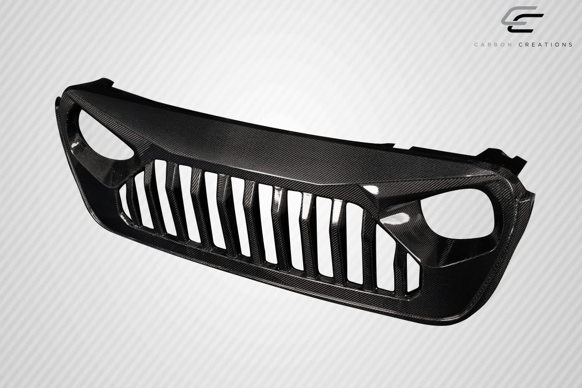 2018-2025 Jeep Wrangler JL Gladiator JT Carbon Creations Predator Grille - 1 Piece