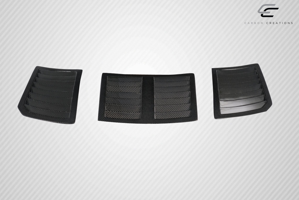 2003-2006 Nissan 350Z Z33 Carbon Creations GT1 Hood Vents - 3 Piece (S)