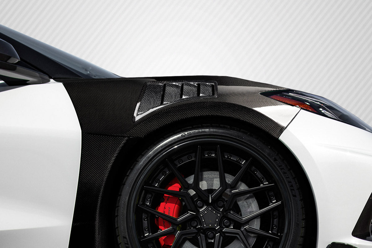 2020-2025 Chevrolet Corvette C8 Carbon Creations Gran Veloce Front Fender Vents - 2 Piece