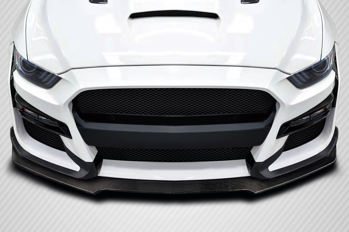 2015-2017 Ford Mustang Carbon Creations GT500 Look Front Lip Spoiler Air Dam - 1 Piece ( For GT500 Look Front Bumper )